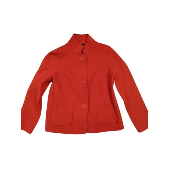 NWT Talbots Long Sleeve Wool Blend Button Down Blazer Jacket Red Women's Size 4 - Picture 8 of 14